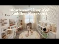 fav toys, open ended play + storage/rotation for toddlers! | montessori inspired playroom tour