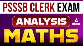 PSSSB Clerk Answer Key 2023 | Maths Analysis All Asked Questions And Answers