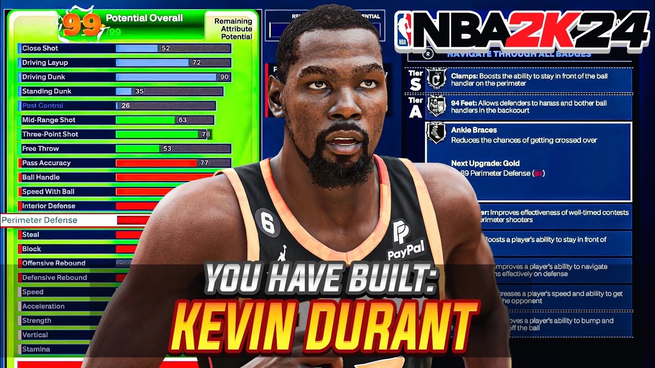 NBA 2K24 KEVIN DURANT BUILD! BEST KEVIN DURANT BUILD 2K24 - YouTube