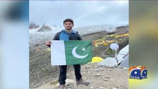 Pakistani mountaineer Shehroze Kashif in Manaslu Basecamp