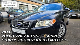 VOLVO V70 2.0 T5 SE 20,700 VERIFIED MILES FROM NEW CRUISE CONTROL ULEZ 5 SEATER LUXURY ESTATE