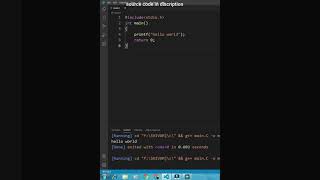 Program to print hello world in C language