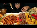 eating kadhi pakoda palak paneer butter paneer big bites mukbang asmr eating