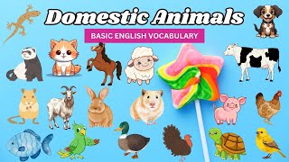 Domestic Animals Name For Kids - Learn Domestic Animals in English - Animals Name By Moko Loko Tv