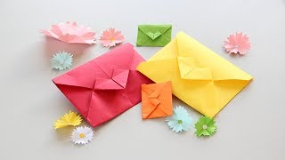 Easy Origami Envelope with love heart (简单心形信封折纸，可以送给所爱的人）