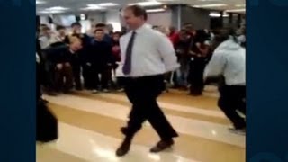 Distraction: Student vs. dean dance off