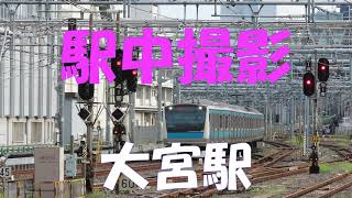 大宮駅　上野東京ライン・新宿湘南ライン・京浜東北線・宇都宮線・高崎線・埼京線・川越線。さらに東武野田線（東武アーバンパークライン）etc.キャストは、E231系、E233系、651系、E257系