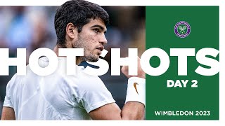 Fantastic Shots From The Championships | Hot Shots Day 2 | Wimbledon 2023
