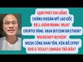 Lạm phát dai dẳng. Chứng khoán Mỹ lao dốc. DELL giảm. Mua? Crypto tăng Mua bitcoin or ether?