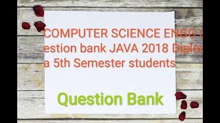 C.S.E JAVA 5th sem question bank