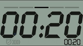 20 Seconds Countdown Timer Black (TV version)