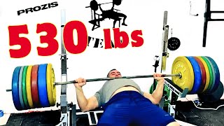 Bench press Record🏆530 LBs🏆 ! bench press progress💪Explosive workout