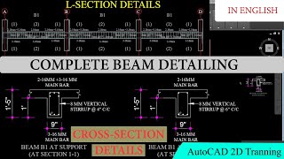 Beam Detailing In Autocad L Section Cross Section Of Beam Complete ...