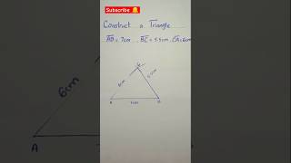 Construct a triangle with given sides #triangle #construction #maths