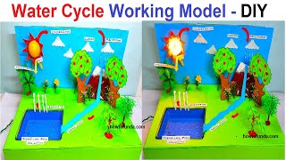 water cycle working model science project - simple and easy - diy  - science exhibition | howtofunda