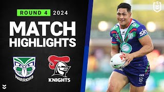 NRL 2024 | Warriors v Knights | Match Highlights