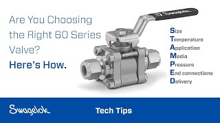 Are You Choosing the Right Swagelok® 60 Series Ball Valve?