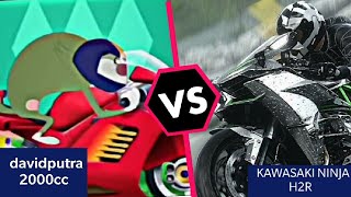 Davidputra 2000cc bike vs kawasaki ninja H2R