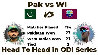 Pakistan vs West Indies Head to Head in ODIs | Stats Analysis