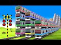 【踏切アニメ】あぶない電車高層列車 Train vs Pacman 🚦 Fumikiri 3D Railroad Crossing Animation #1