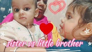 sister VS little brother love #family #sister  #trshorts #viral #dobre brothers #brother sister love