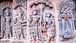 Ornate outer walls of Lakshmi Narasimha Temple Nuggehalli