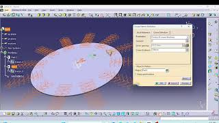 Circular pattern Crown Definition in Catia V5 Tamil.