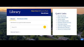 Landmark Library Website Overview
