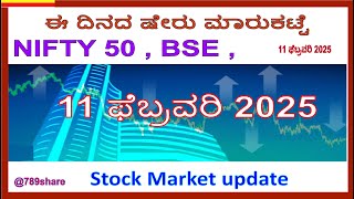 ಈ ದಿನದ ಷೇರು ಮಾರುಕಟ್ಟೆ 11 ಫೆಬ್ರವರಿ 2025 , NIFTY 50, BSE Sensex ...