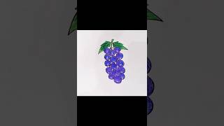 Grapes 🍇 Drawing for Beginners #grape #drawing #shorts #share #kidsdrawing #subscribe