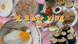 코로나 격리 (먹방) vlog😷) 코로나로 죽다 살아난 썰 푼다..ㅋ / 뒤늦게 걸린 첫 코로나 / 집밥먹방