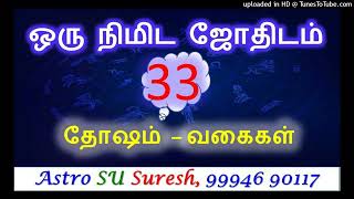 தோஷம் – வகைகள்! | #33 | One Minute Astrology | Astrology