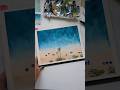 Aerial Beach view  Watercolors#watercolorpainting #art #watercolor #tutorial #watercolorlandscape