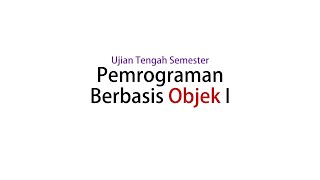 Materi PBO Java 1 Class, Objek, Atribut dan Method