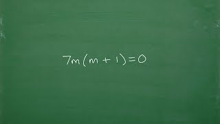 7m(m + 1) = 0 solve for m Let's solve the algebra equation!
