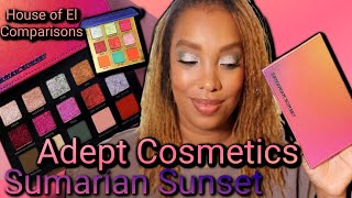 *NEW* Adept Cosmetics Sumarian Sunset | Five Looks | House of El comparisons| #adeptcosmetics