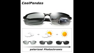 Coolpandas Brand HD Discoloration Sunglasses Men Polarized Driving Glasses Women Photochromic Anti