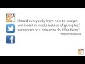 Should I Learn to Invest on My Own? | Ask a Fool