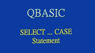 11 Tutorial on SELECT CASE Statement Arithmetic Operators Menu Base program (by Technical School)