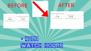 How to get 4000 watch hours on Youtube