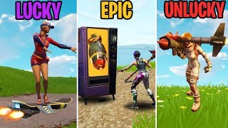 Noobs Worship The Booty In Fortnite Bugs Vs Epic Vs Funny - lucky vs epic vs unlucky fortnite funn