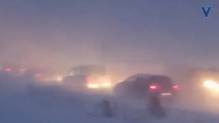 Snow apocalypse buries cities in Denmark! Severe storm at Aalborg