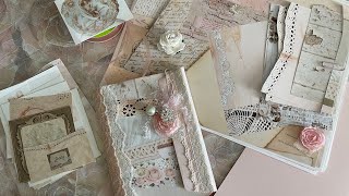 Shabby Snippets of Love pocket booklet, 6x9 mailing envelope, a kit from @OohLaLaVintageTreasures