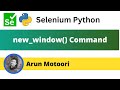 Using new window command in Selenium Python (Selenium Python)
