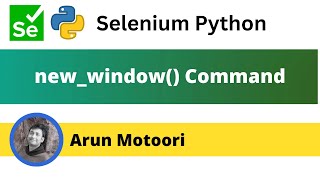 Using new window command in Selenium Python (Selenium Python)