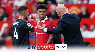 Jadon Sancho and Man United manager Erik ten Hag remain in stand-off
