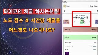 [파이코인] 노드 점수 \u0026 시간당 채굴률_이정도 나오세요?