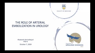 The Role of Arterial Embolization in Urology