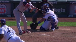 MIN@KC: Polanco not ruled to be hit, call stands