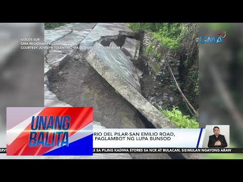 Bahagi ng Gregorio del Pilar-San Emilio Road, gumuho dahil sa paglambot ng lupa… Unang Balita